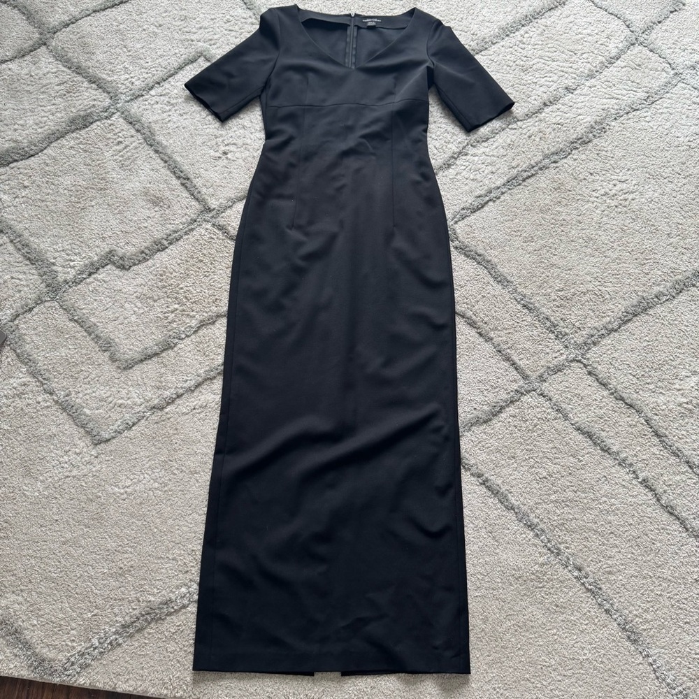 Strenesse Gabriele Strehle black midi dress sheath classy office workwear 6